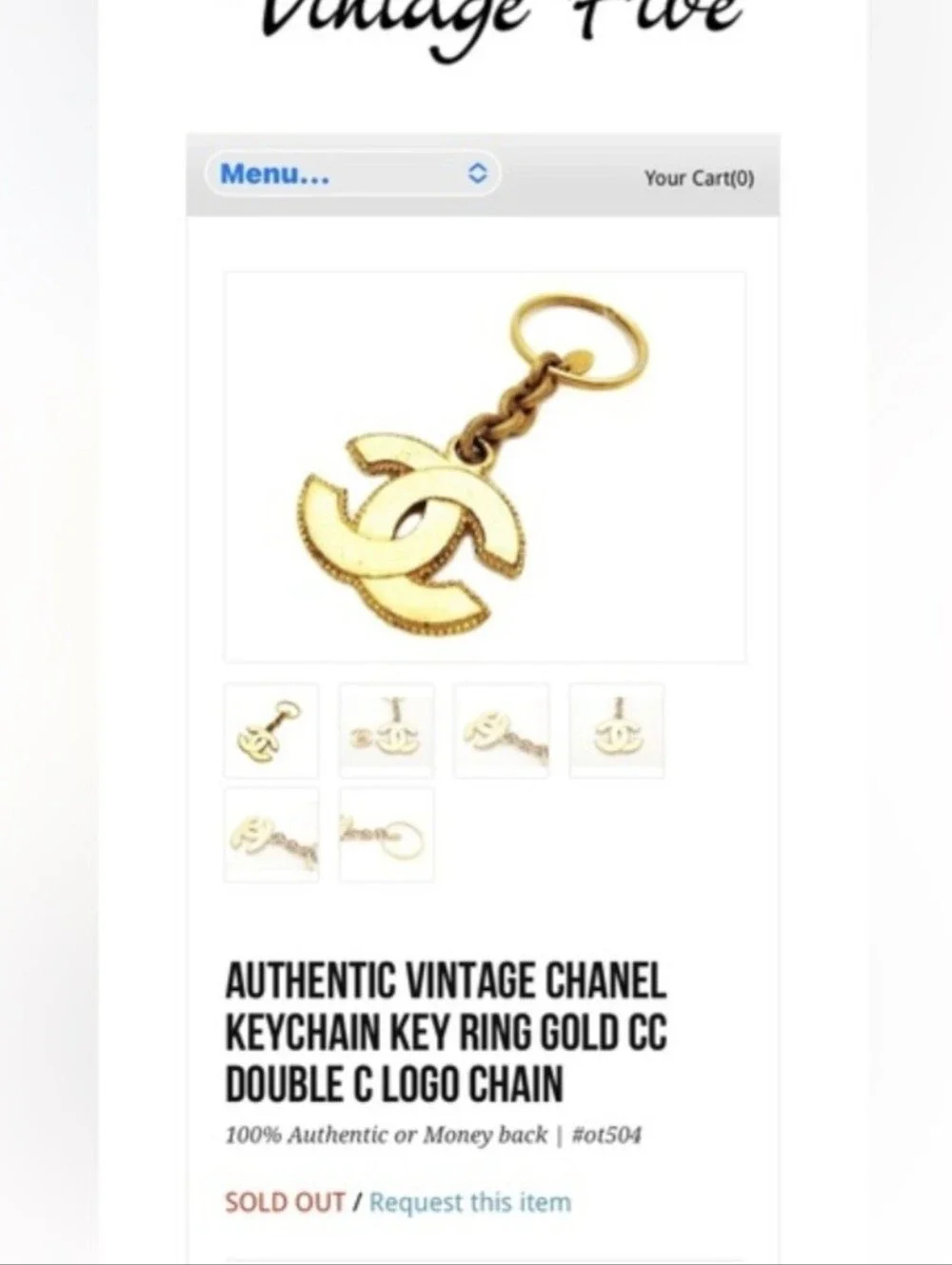 Vintage Chanel Key Ring